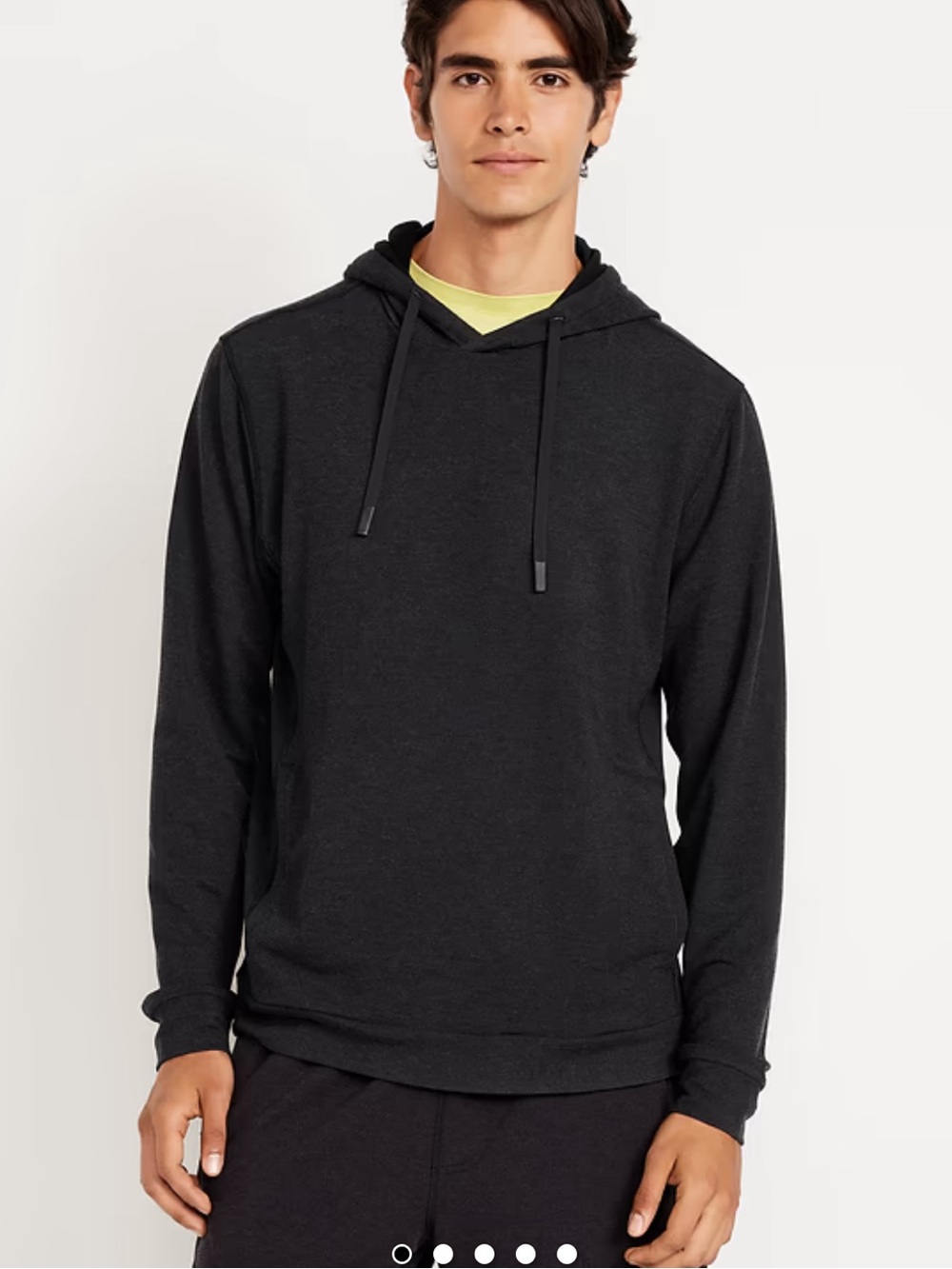 Old Navy Men's Charcoal Black Hooded Pullover Sweatshirt